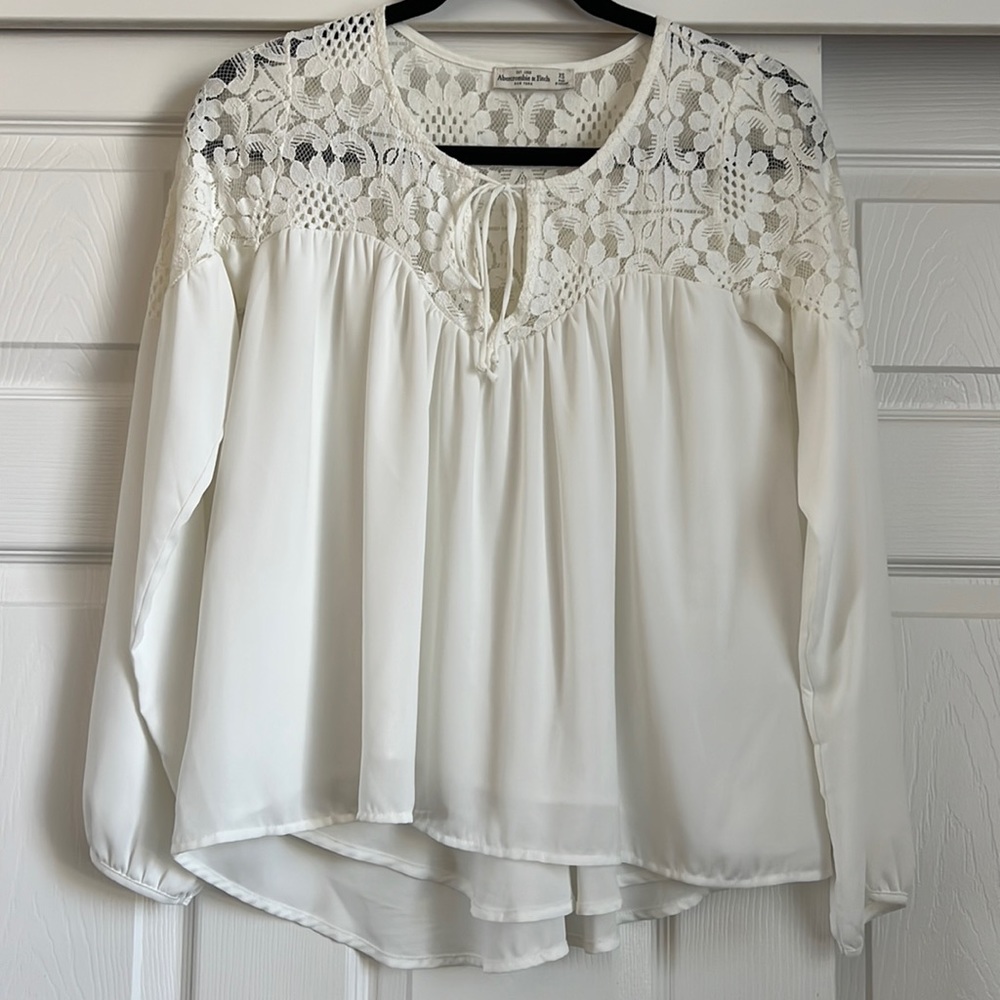 Abercrombie & Fitch Womens Lace Blouse Top Size Xsmall